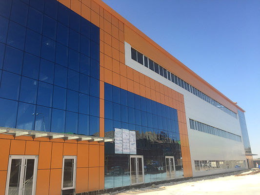 Özel Boyutlu Çelik Yapı Bina Sıcak Dip Galvanize Boya püskürtme