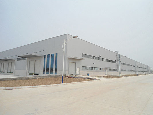 Saldırılmış H Bölümü Prefab Steel Depo Binaları Yüksek Güç