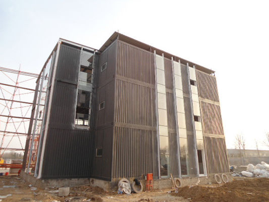 Yüksek katlı depolama prefabrik çelik ticari binalar boyalı galvanizli