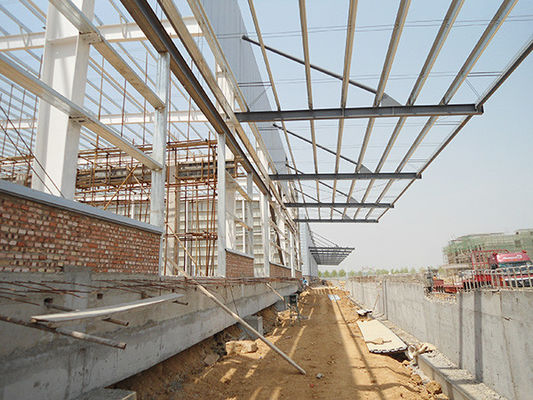 Galvanizli Prefabrik Çelik Şedi İnşaat Özel Boyut